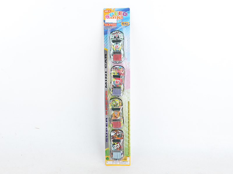 Pull Back Alloy Pickup Trucks 4pcs