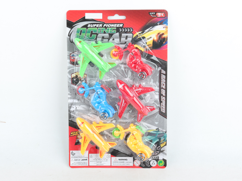 3 Slide Airplanes + 3 Motorcycles