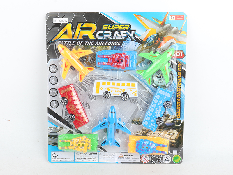 3 Slide Airplanes + 3 Tanks + 3 Buses