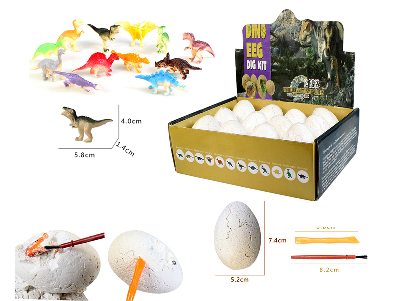 12PCS DIY Archaeological Colored Dinosaur Eggs