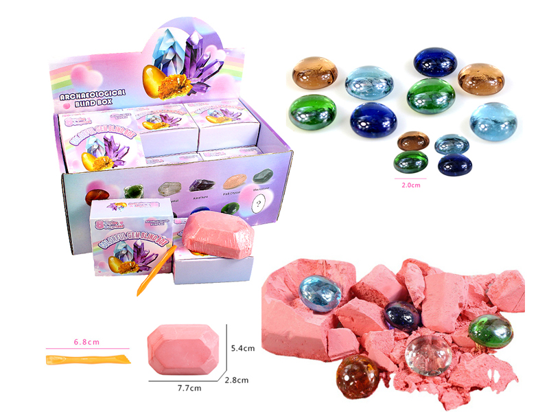 18PCS DIY Archaeological Diamond Treasure Gem