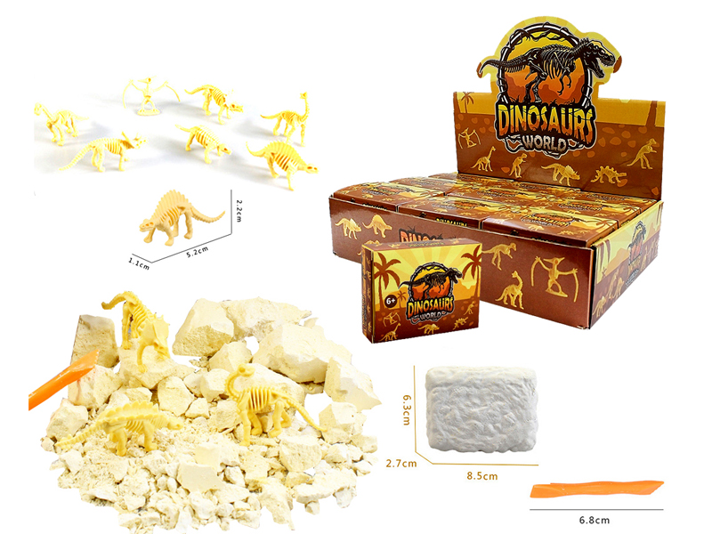 18PCS DIY Archaeological Dinosaur Skeleton Fossils