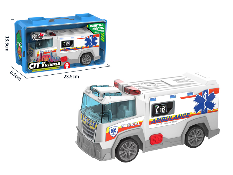 Friction Ambulance With Sound And Light
