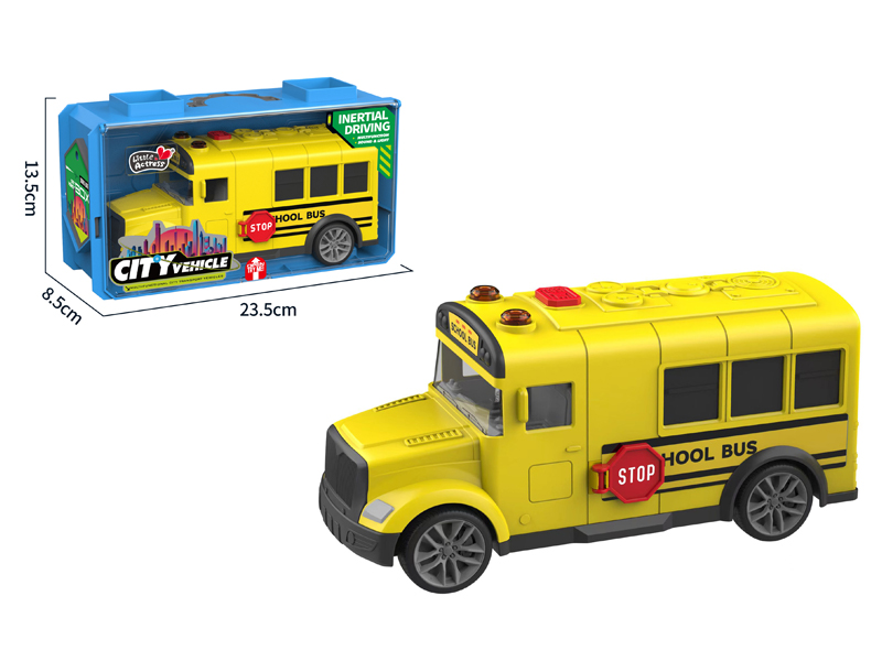 Friction School Bus With Sound And Light
