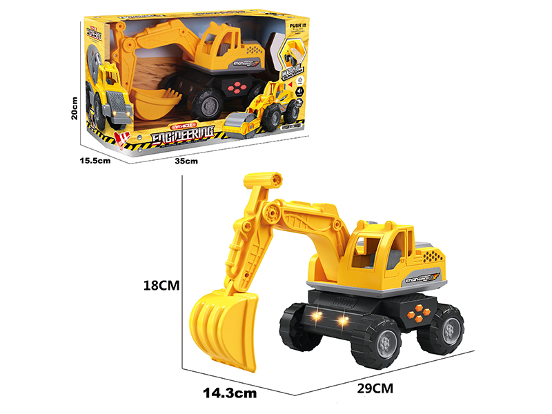 Friction Engineering Truck With Light And Music