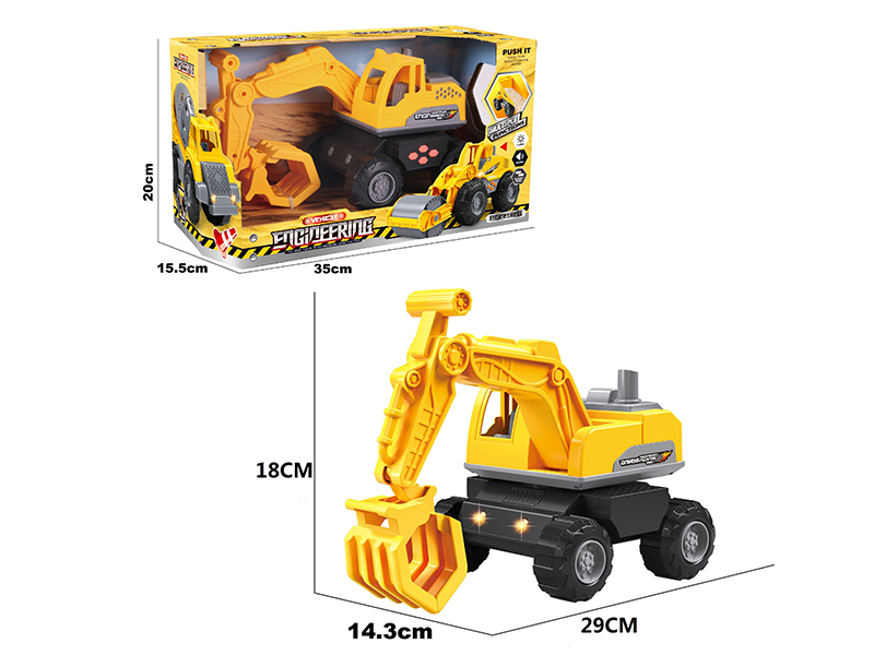 Friction Engineering Truck With Light And Music