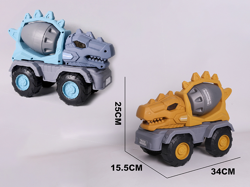 Slide Stegosaurus Engineering Truck(Concrete Mixer)