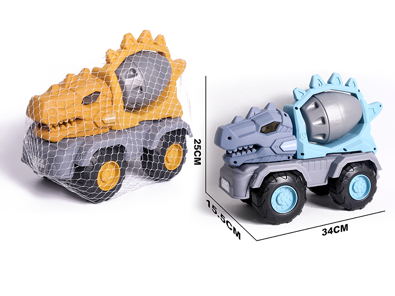 Slide Stegosaurus Engineering Truck(Concrete Mixer)