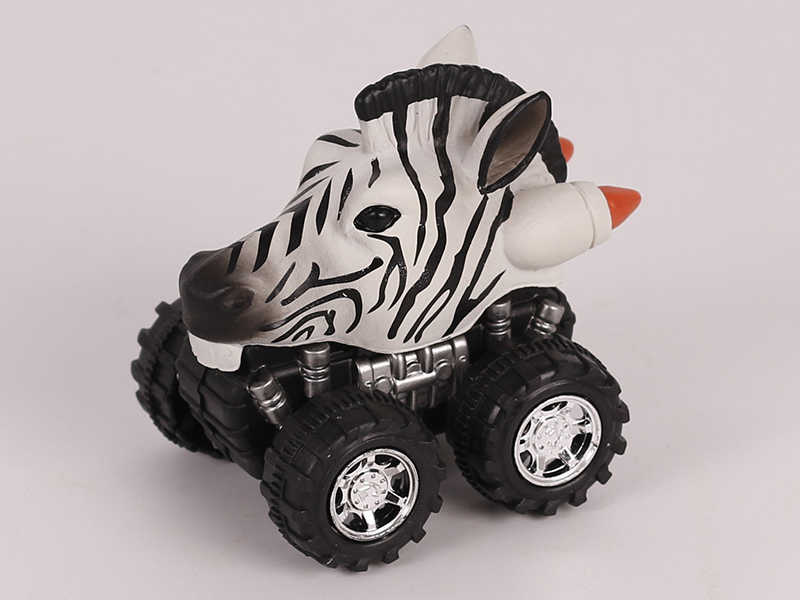 Friction/Pull Back Animal Car - Zebra