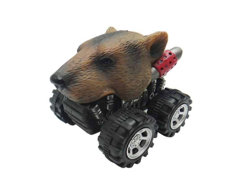 Friction/Pull Back Animal Car - Brown Bear