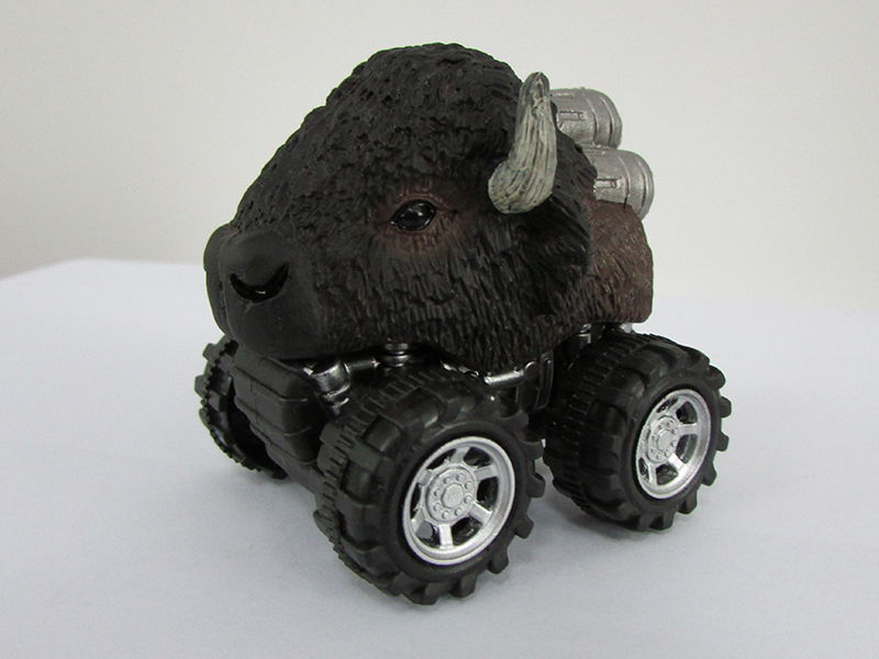 Friction/Pull Back Animal Car - North American Bison