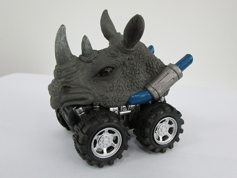 Friction/Pull Back Animal Car - Rhino