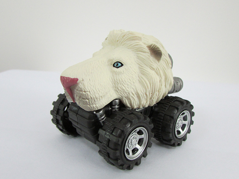 Friction/Pull Back Animal Car - White Lion