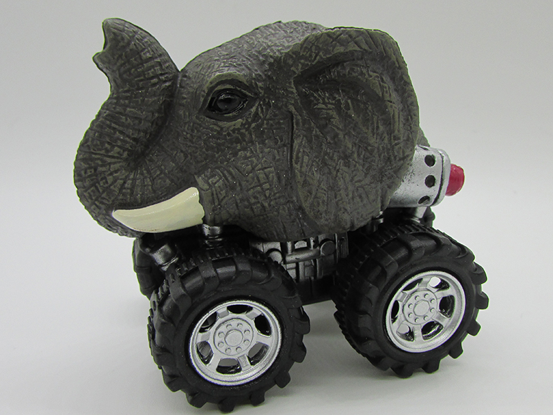 Friction/Pull Back Animal Car - Elephant