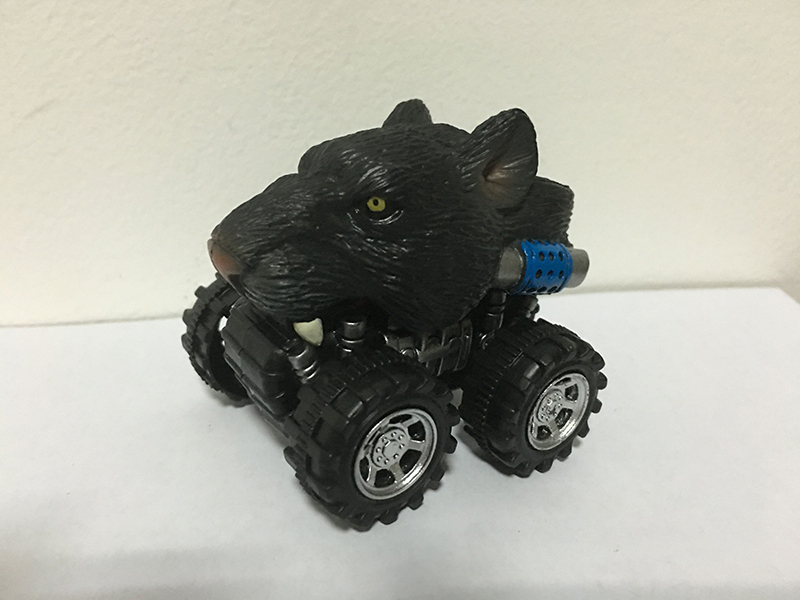 Friction/Pull Back Animal Car - Black Mountain Lion