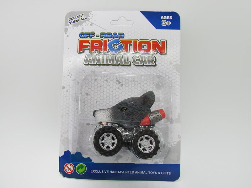Friction/Pull Back Animal Car - Wolf