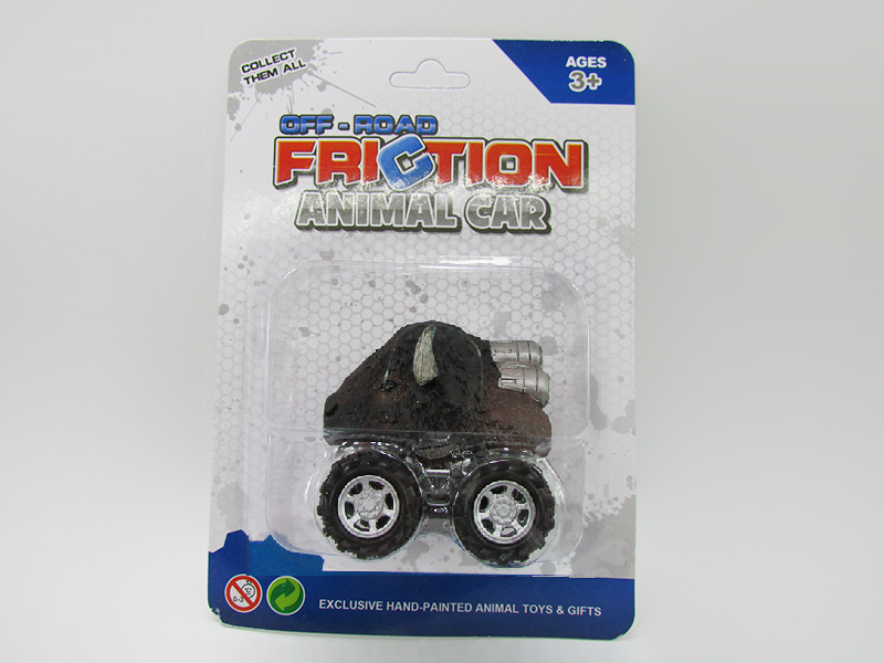 Friction/Pull Back Animal Car - North American Bison