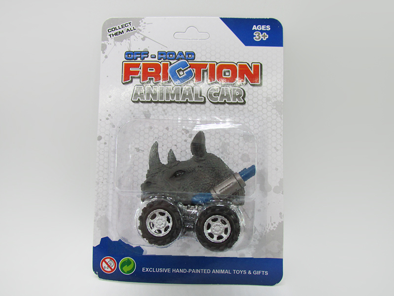 Friction/Pull Back Animal Car - Rhino