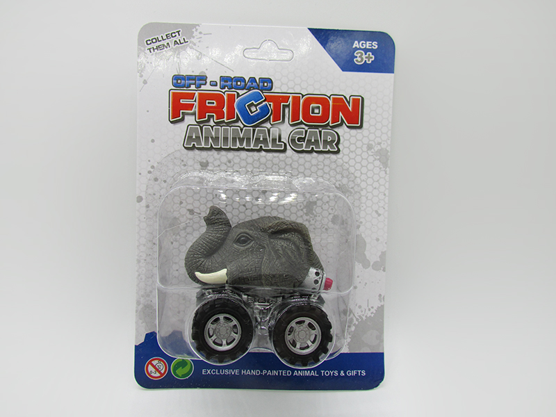Friction/Pull Back Animal Car - Elephant