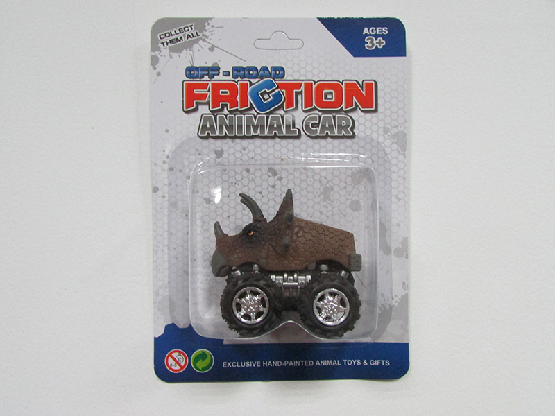 Friction/Pull Back Dinosaur Car - Triceratops