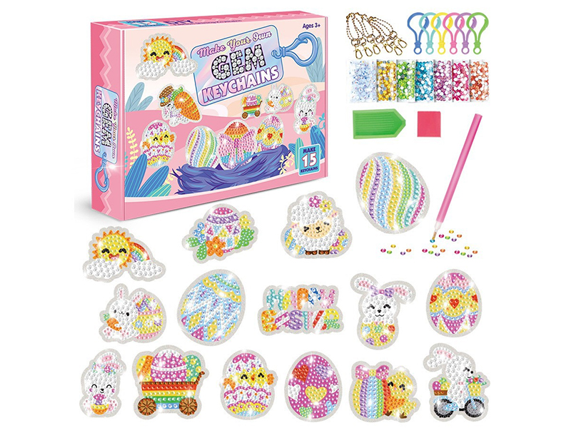 DIY Diamond Painting Monsters Keychains Set