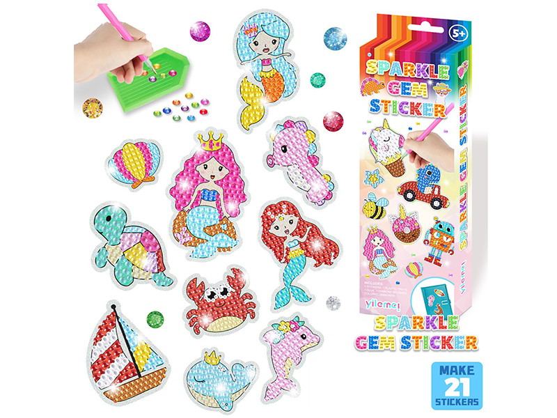 DIY Sparkle Gem Sticker - Mermaid Series