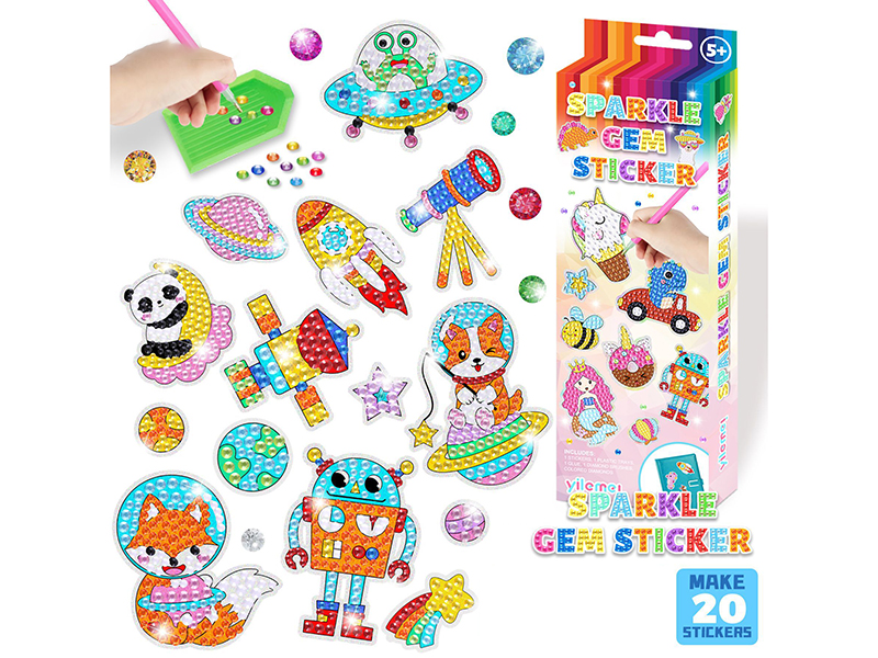 DIY Sparkle Gem Sticker - Space Series