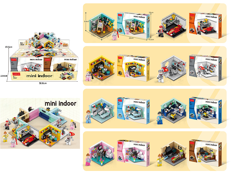 Mini Indoor Small Particles Building Blocks 8 Small Box