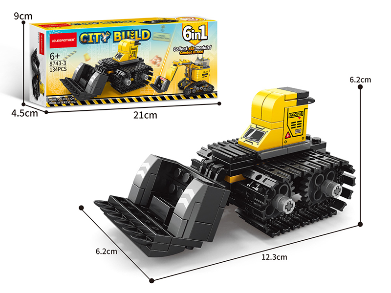 Hydraulic Loader Small Particles Building Blocks 134PCS