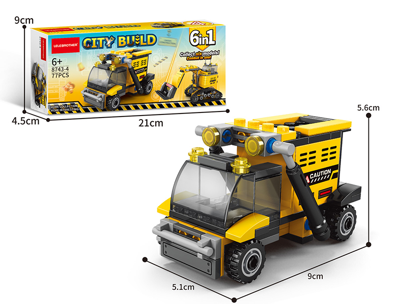 Dump Truck Small Particles Building Blocks 77PCS