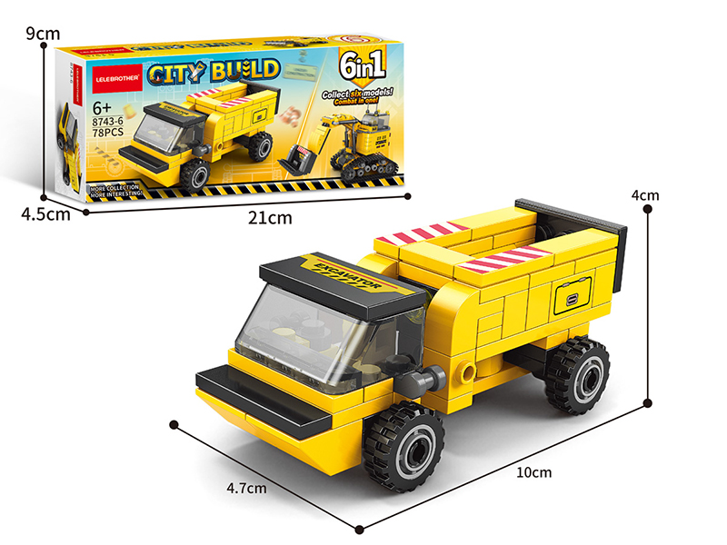 Transport Vehicle Small Particles Building Blocks 78PCS