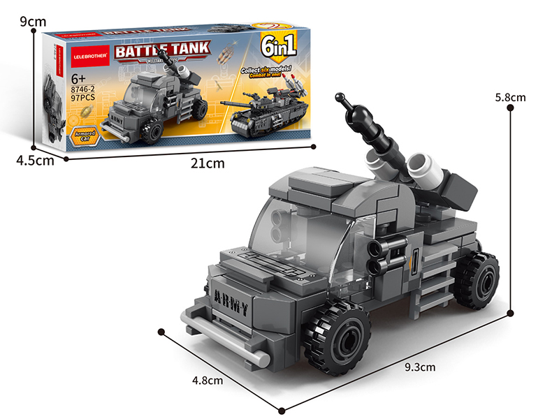 Armored Car Small Particles Building Blocks 97PCS