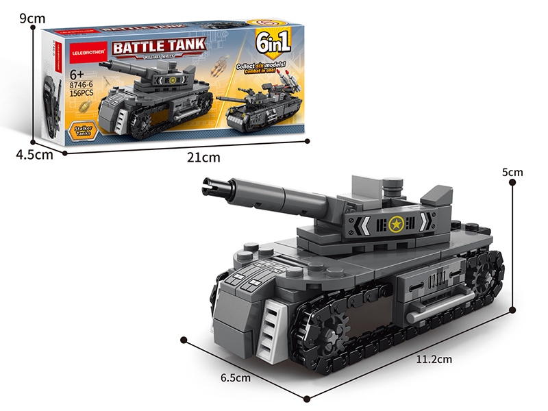 Tank Small Particles Building Blocks 156pcs