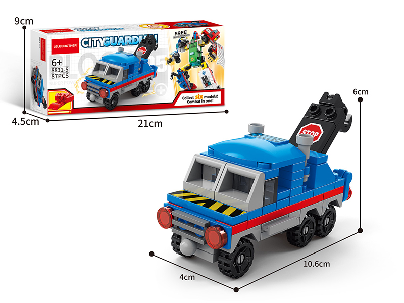 Road Wrecker Small Particles Building Blocks 87PCS