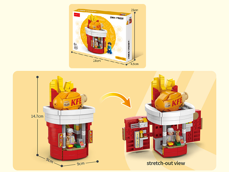 Fast Food Shop Small Particles Building Blocks 402PCS