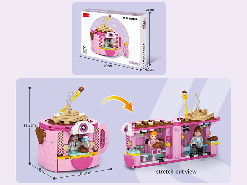 Coffee Shop Small Particles Building Blocks 380pcs