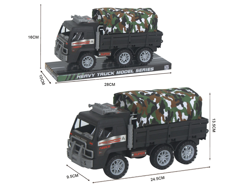 Friction Military Canvas Truck