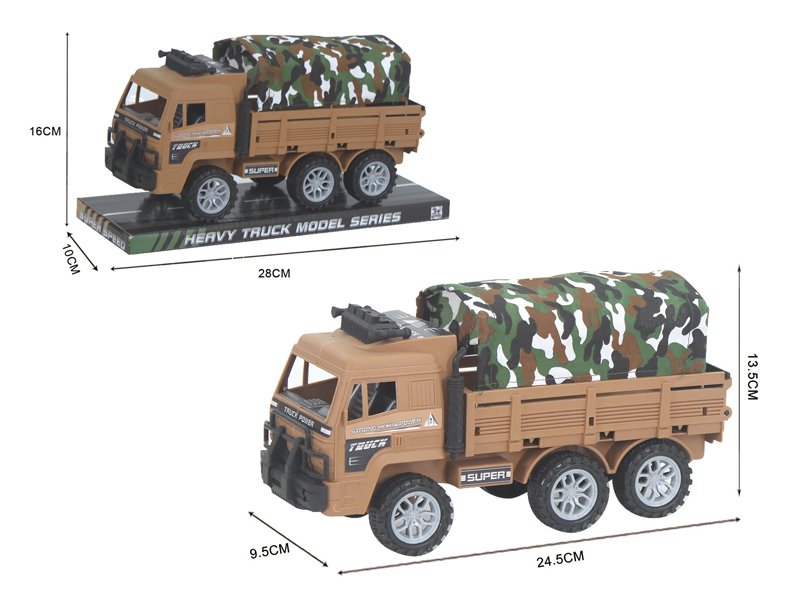 Friction Military Canvas Truck