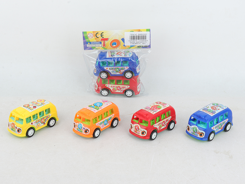 Pull Back Bus 2pcs