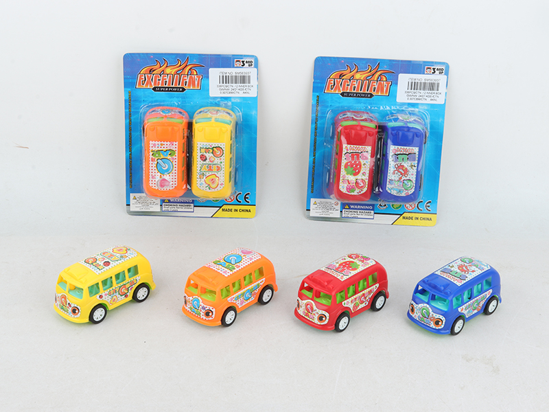 Pull Back Bus 2pcs