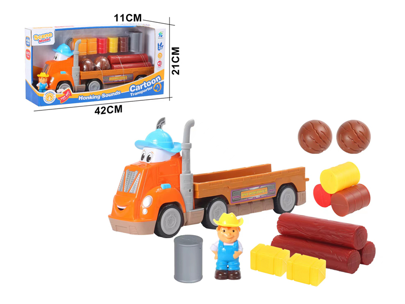 Cartoon Slide Transport Set With Light And Sound