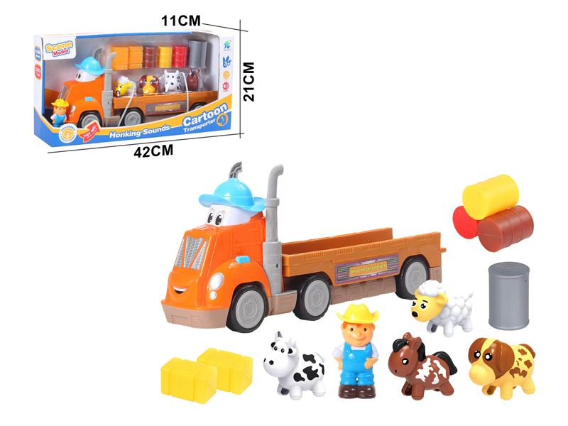 Cartoon Slide Transport Set With Light And Sound