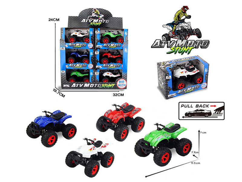 Pull Back Alloy ATV Motorcycle 12PCS