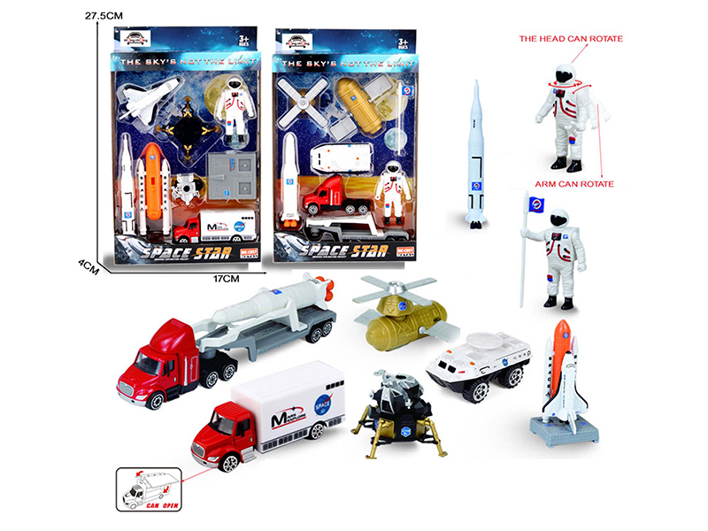 8pcs Alloy Space Expedition Team