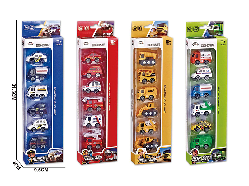 6pcs Mini Alloy Cars