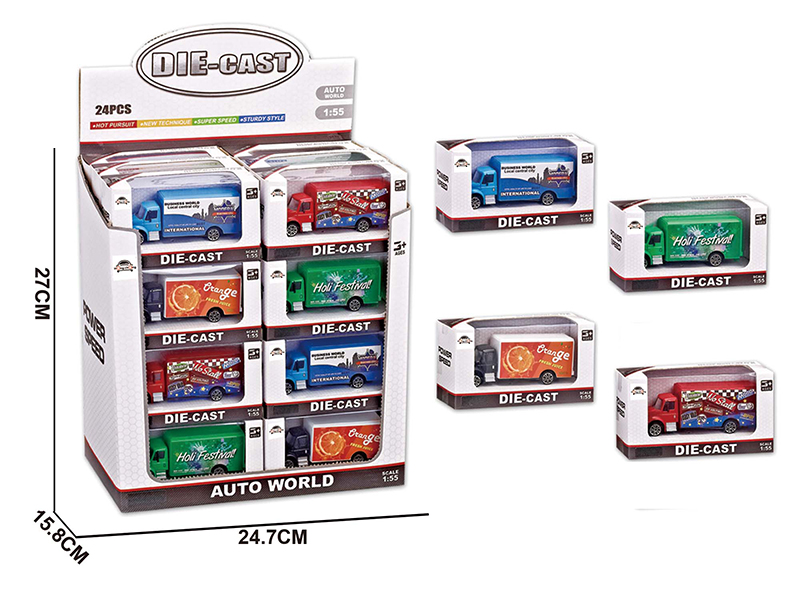 1:55 Slide Alloy Truck 24PCS