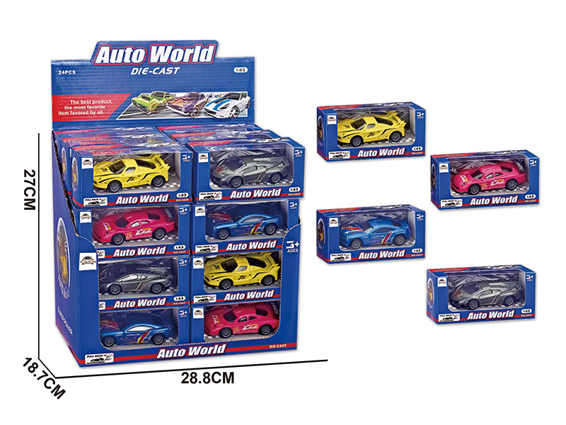 1:43 Pull Back Alloy Sport Car 24PCS