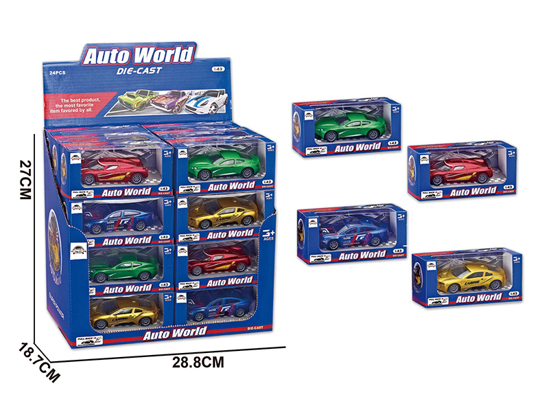 1:43 Pull Back Alloy Sport Car 24PCS