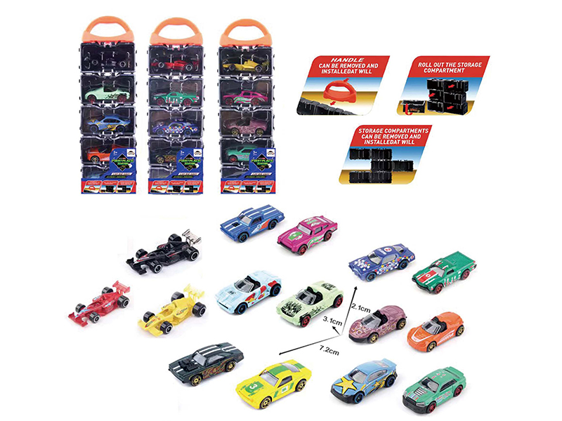 5pcs Slide Alloy Cars Storage Case