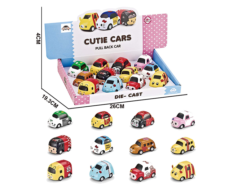 12 Pull Back Q Edition Alloy Cars